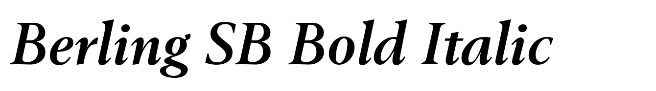 Berling SB Bold Italic